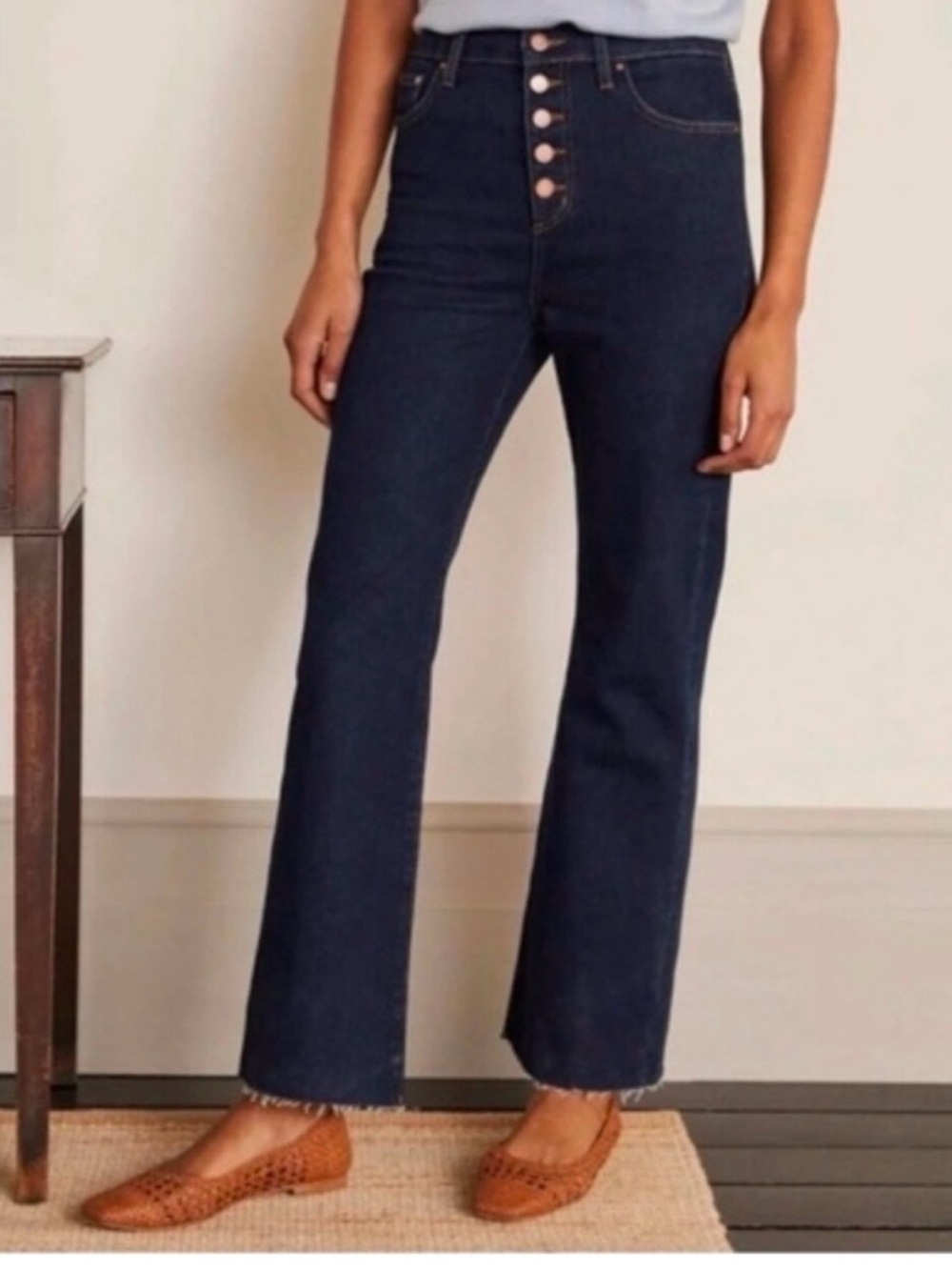 Boden Button Fly Kick Flare jeans size 10